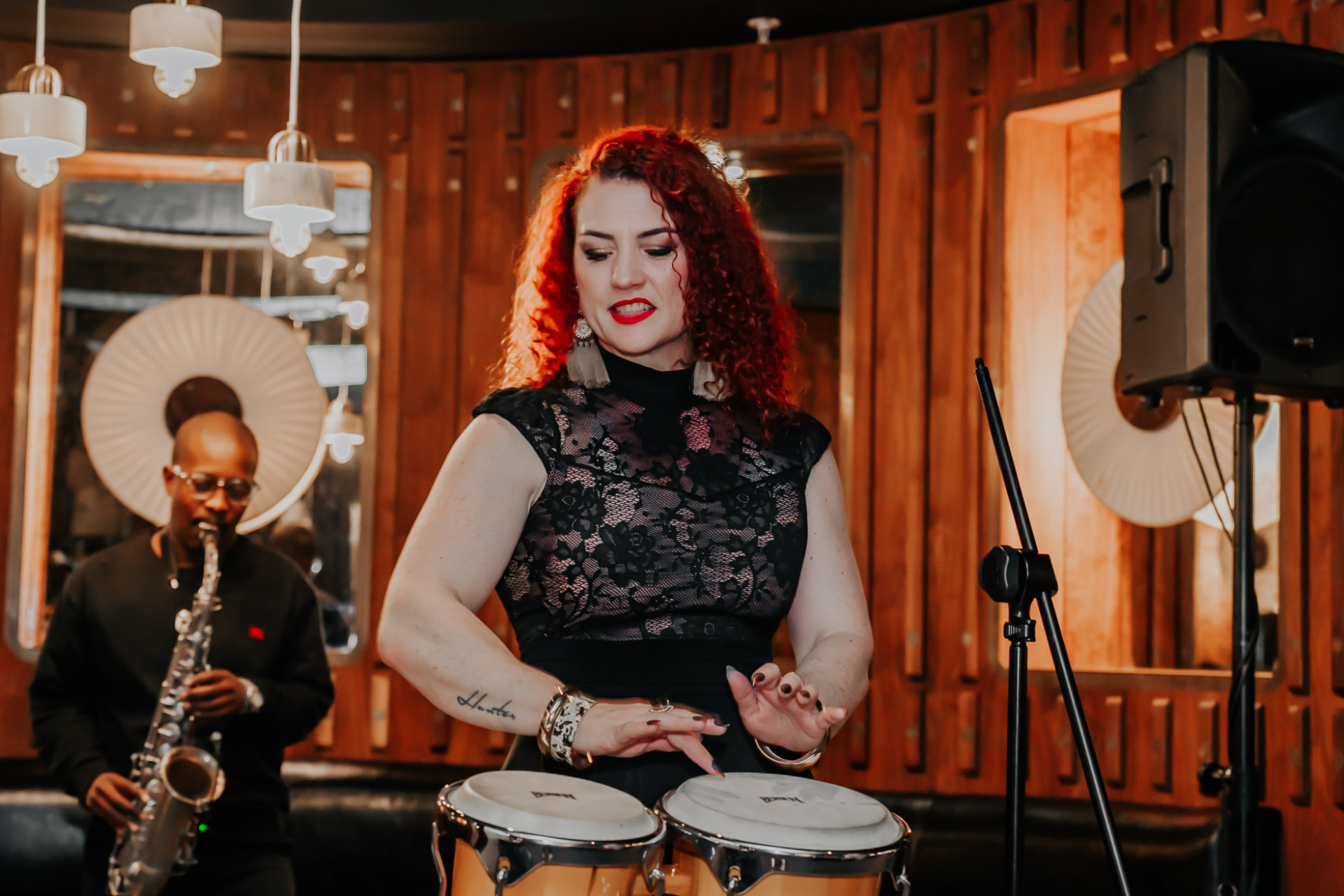 Rene Hunter with her band